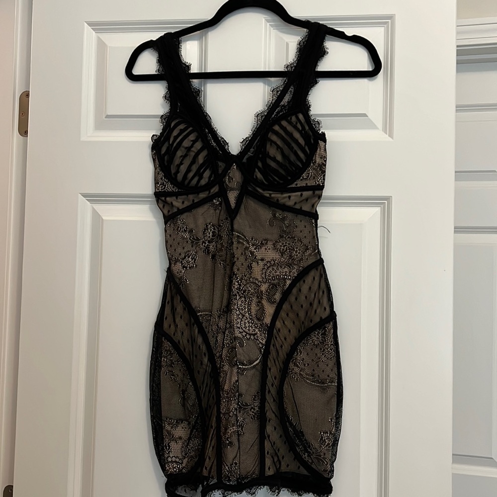 Bebe black lace dress